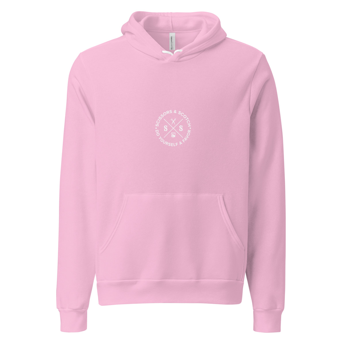 Circle Emblem Hoodie in Lilac — Actual Printful preview